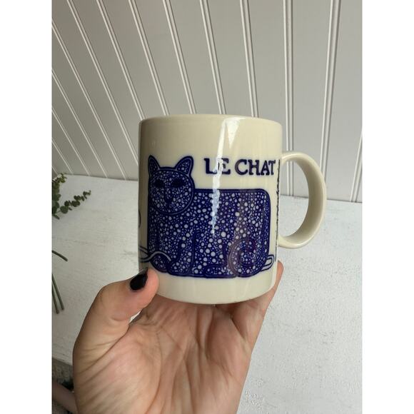 Vintage Taylor & NG Naughty "Le Chat" The Cat Coffee Mug Japan | Yarn Ball Mouse - Picture 9 of 10